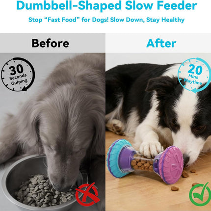 Interactive Dog Puzzle Toy with Adjustable Treat Dispensing Slow Feeder