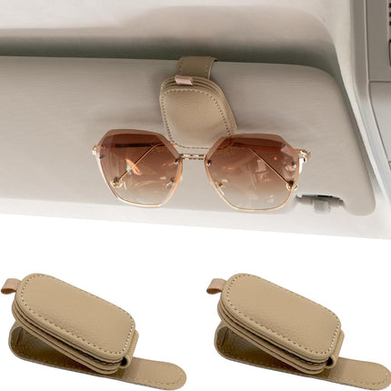 DriveForge ForjaRuta Yuoyar Sunglass Holder for Car, Magnetic Leather Sunglasses Holder and — Auto & Moto