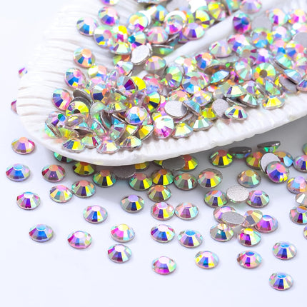 Crystal AB Flatback Rhinestones SS20, 1440pcs Glass Nail Gems
