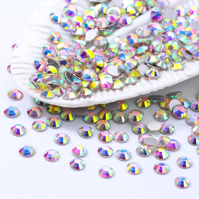 Crystal AB Flatback Rhinestones SS20, 1440pcs Glass Nail Gems