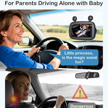 HD 1080P Baby Car Camera with 150° Wide Angle View