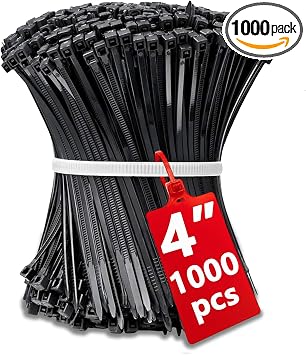 Zip Ties Heavy Duty for Outdoor Use, 18 Pack
