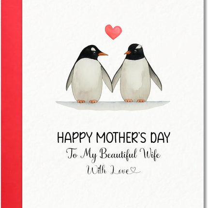 SourceToHome FuenteACasa Mothers Day Card for Wife – Happy Mother's Day To My Beautiful Wife — Home & Lifestyle