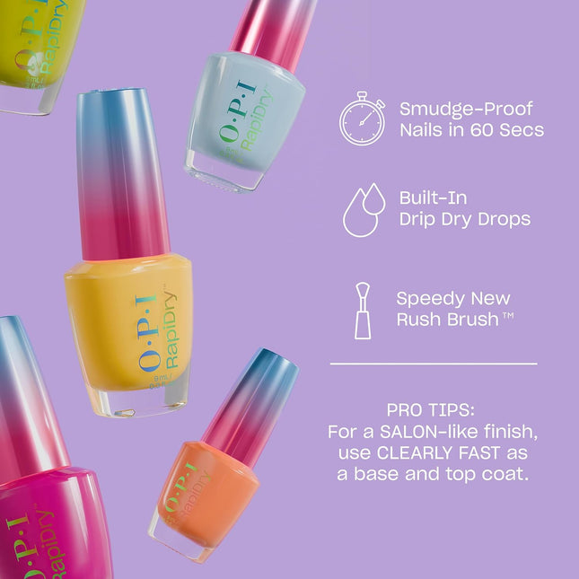 RapiDry Flash n' Flirty Opaque Soft Pink Pearl Quick Dry Nail Polish
