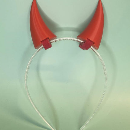 SourceToHome FuenteACasa 2x demon horns for Headset/Cosplay - Made In USA -16 Colors Combos (Black) — Home & Lifestyle
