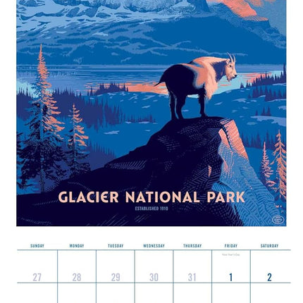 2027 The Art of the National Parks Wall Calendar