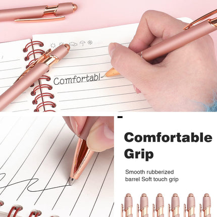NexWave OndaNex Bribobo 6 Pack Ballpoint Pen 2-in-1 Stylus Retractable Ballpoint Pen with — Smart Tech