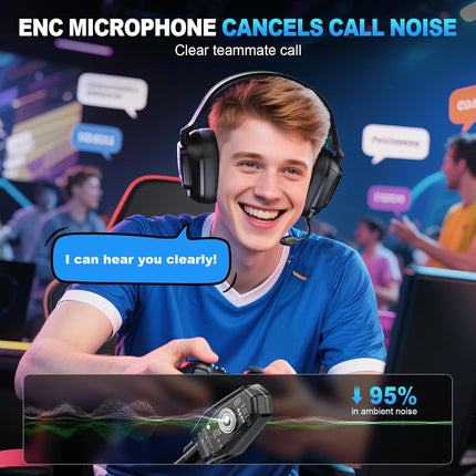 2.4GHz Wireless Gaming Headset, Lunar Black