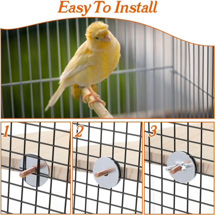 PawHaven RefugioPata 6.7 Inch Fan-Shaped Perch Bird Platform, Natural Wood Flat Perches — Pet Supplies