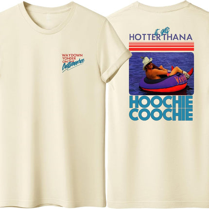 It Gets Hotter Than A Hoochie Coochie Retro Graphic T-Shirt
