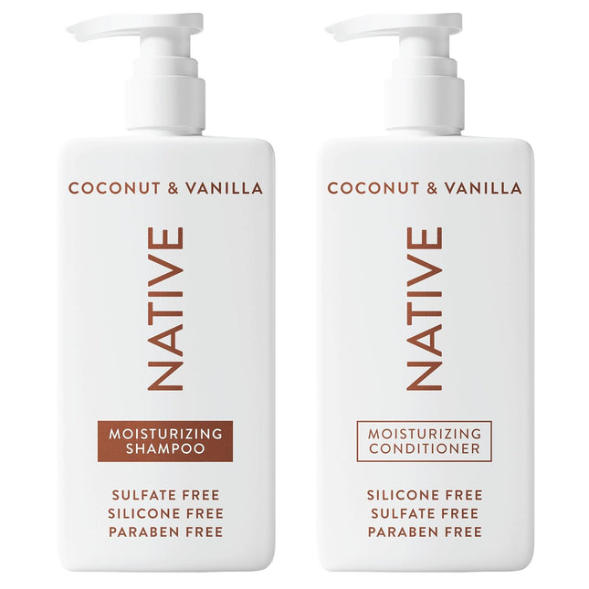 Coconut & Vanilla Shampoo and Conditioner Set, Sulfate & Dye Free, 2-Pack