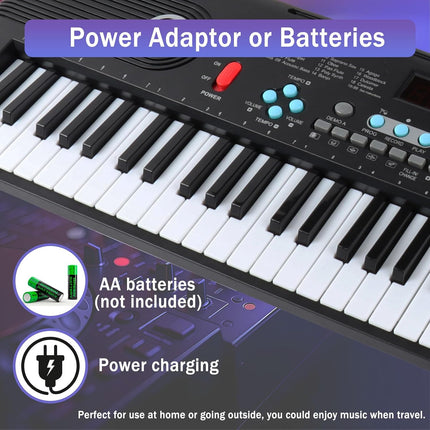 NexWave OndaNex 61 Keys Piano Keyboard, Electronic Digital Piano with Built-in Speaker — Smart Tech
