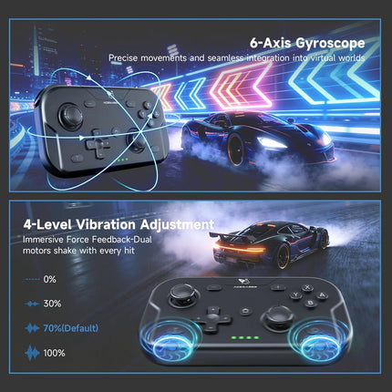 2 Pack Wireless Pocket Controller Gamepads with Gyro
