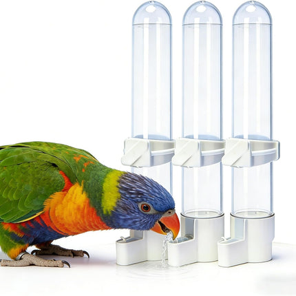 PawHaven RefugioPata Automatic Bird Water Dispenser Cage Hanging Water Feeder with Anti-Spill Design — Pet Supplies