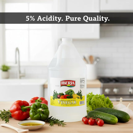 SourceToHome FuenteACasa Iberia All Natural Distilled White Vinegar, 1 Gallon - 5% Acidity — Home & Lifestyle
