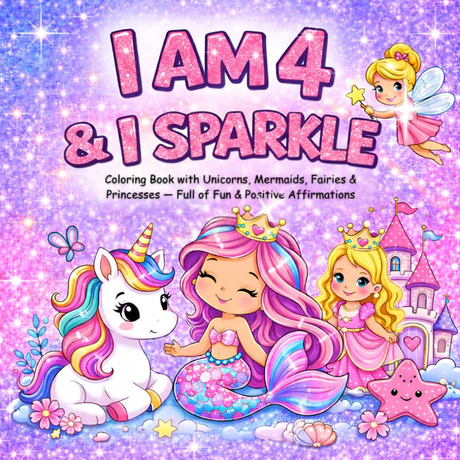 I Am 4 and I Sparkle Coloring Book