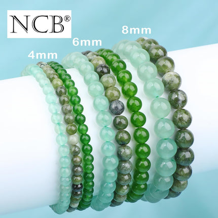 3-Piece 6mm Natural Crystal Gemstone Stretch Bracelets