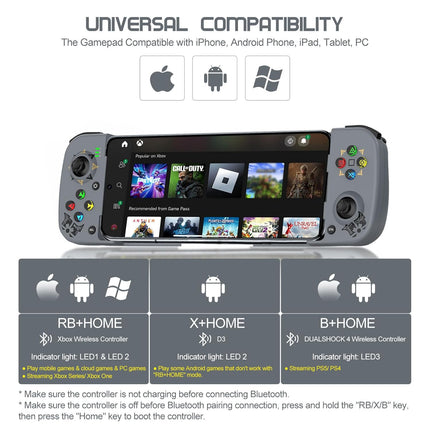 Wireless Mobile Gaming Controller with Ergonomic Design