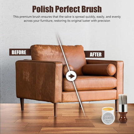 GlowEssence EsenciaLuz LUXGROVE® Leather & Furniture Repair Salve & Brush Set — Beauty & Self-Care