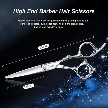6.75-Inch Professional Hair Cutting Scissors in Silver