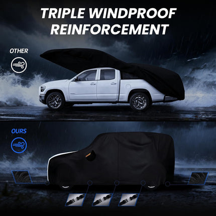 Multi-Layer Waterproof Full Car Cover for 4-Door Vehicles