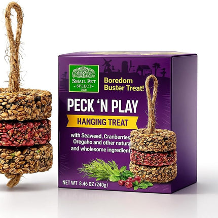 PawHaven RefugioPata Small Pet Select - Peck 'N Play Hanging Treat, All-Natural Nutritious — Pet Supplies