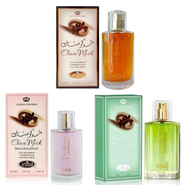 Choco Musk Cologne Set - Eau de Parfum, Pack of 3