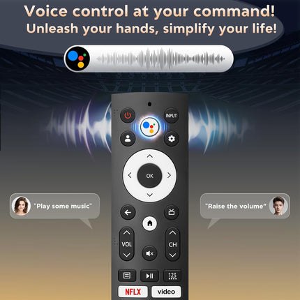 NexWave OndaNex Voice Remote Control Replacement for Hisense Smart Google TV，Compatible with — Smart Tech