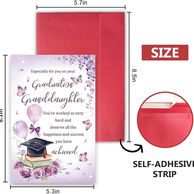 Granddaughter Graduation Congratulations Card from Grandma and Grandpa