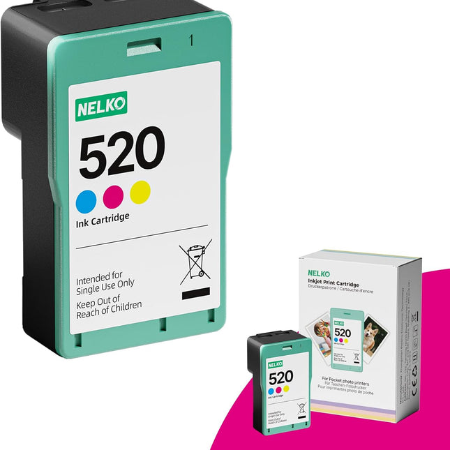 520 Genuine Color Ink Cartridges 2.0 High-Yield for PP01 & PP03 Photo Printers