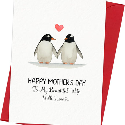 SourceToHome FuenteACasa Mothers Day Card for Wife – Happy Mother's Day To My Beautiful Wife — Home & Lifestyle