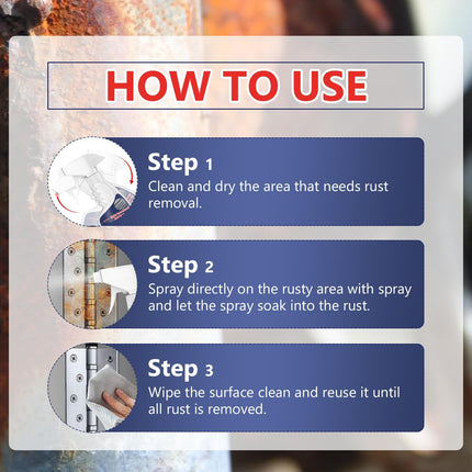 2-Piece Heavy Duty Metal Rust Remover, 100ml