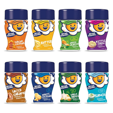 Popcorn Seasoning Mini Jars Variety Pack, 0.9 Ounce, Pack of 8