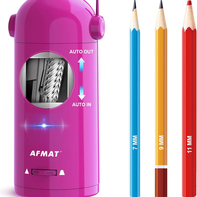 Fully Automatic Rechargeable Electric Pencil Sharpener for 7-11.5mm Pencils