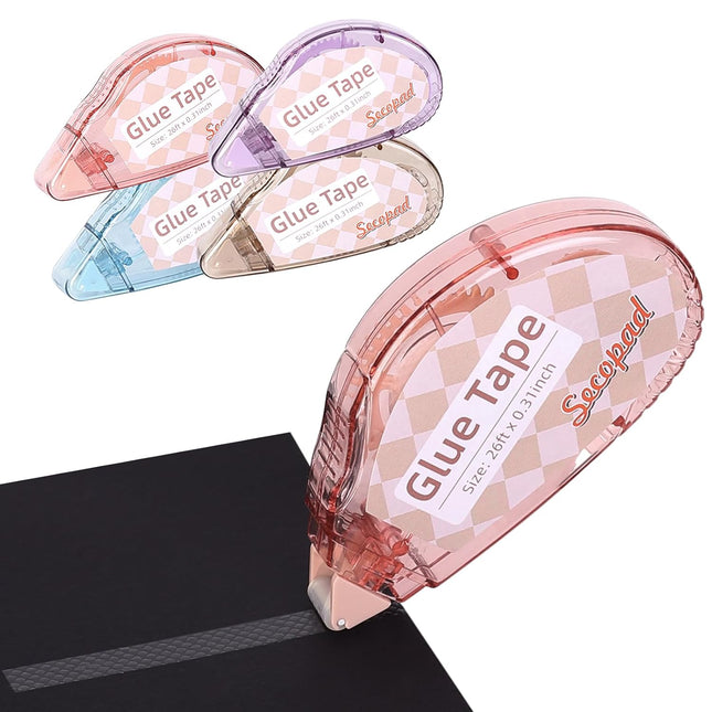 4 Pack Double Sided Tape Roller for Crafts