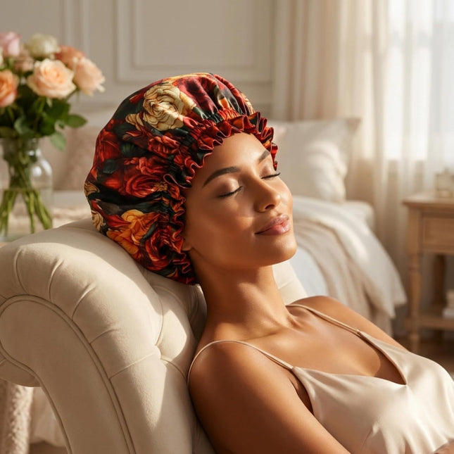 100% Mulberry Silk Bonnet for Women