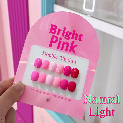6-Piece 15 mL Bright Neon Gel Polish Set in Light Pink Purple