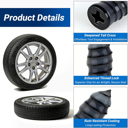 61-Piece Screw-In Tire Plug Repair Kit