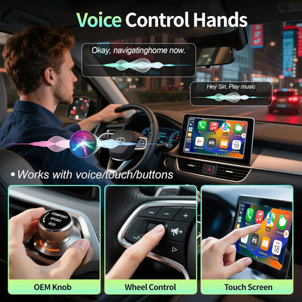 2026 Upgraded 2-in-1 Wireless Car Adapter with USB-C/A
