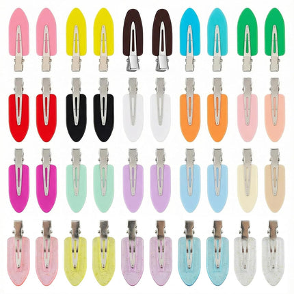 40-Piece Multicolor No Crease Hair Clips