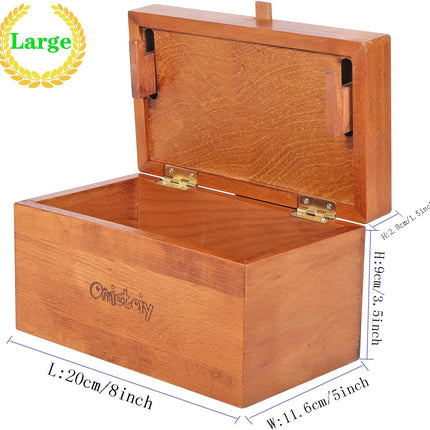 Big 32-Step Beech Wood Secret Puzzle Box