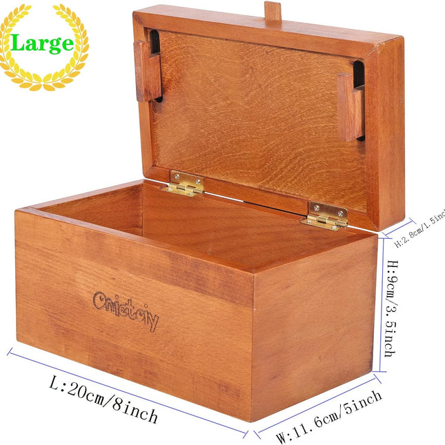 Big 32-Step Beech Wood Secret Puzzle Box