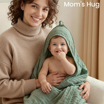 6-Piece Baby Hooded Towel and Washcloth Set