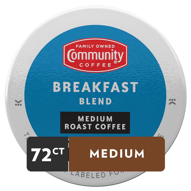 Breakfast Blend Medium Roast Single-Serve Coffee Pods, 72 Count