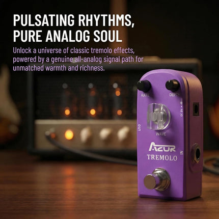 Analog Tremolo Effect Pedal for Electric Guitar