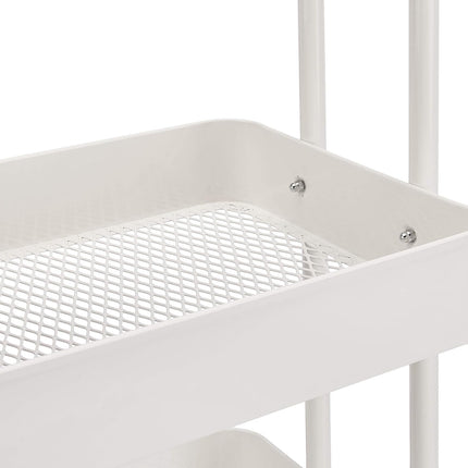3-Tier Rolling Utility Cart, White