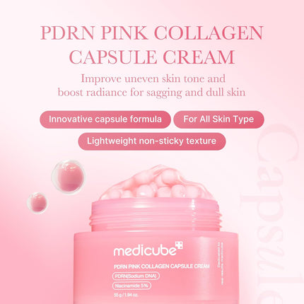 Capsule Cream with Salmon DNA PDRN Pink Collagen, 1.94 oz