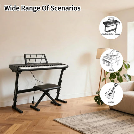 X-Style Height Adjustable Keyboard Bench, Thin Version