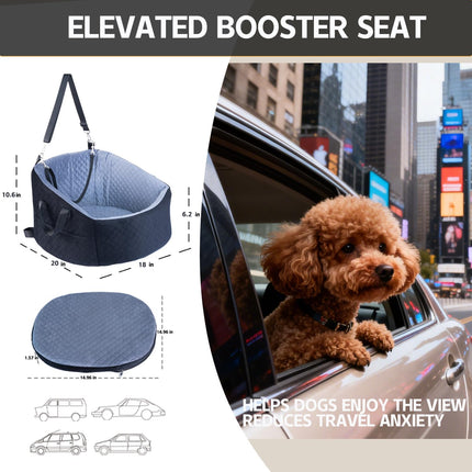 PawHaven RefugioPata TOPOmericeDog Car Seat for Small Dogs up to 30 lbs, Pet Booster Seat with — Pet Supplies