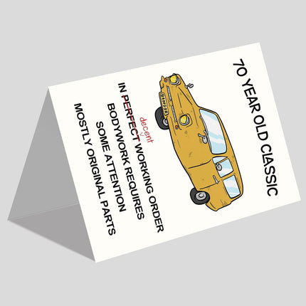 Funny 70th Birthday Card for Women and Men